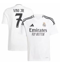 Men Real Madrid 7 Vini Jr White 2024 25 Soccer Jersey Men Real Madrid 7 Vini Jr White 2024 25 Soccer Jersey