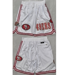 Men San Francisco 49ers White Shorts Men San Francisco 49ers White Shorts