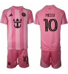 Men Inter Miami CF 10 Lionel Messi 25 26 Pink Home Soccer Jersey Suit Men Inter Miami CF 10 Lionel Messi 25 26 Pink Home Soccer Jersey Suit