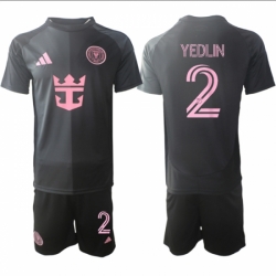 Men Inter Miami CF 2 DeAndre Yedlin 2025 Black Away Soccer Jersey Suit