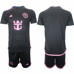 Men Inter Miami CF Blank 2024 25 Black Away Soccer Jersey Suit