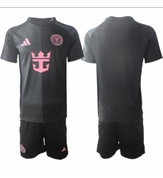 Men Inter Miami CF Blank 2025 Black Away Soccer Jersey Suit Men Inter Miami CF Blank 2025 Black Away Soccer Jersey Suit