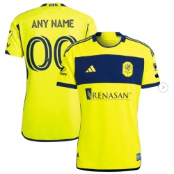 Mens Nashville SC adidas Yellow 2024 The 615 Kit Authentic Custom Jersey