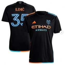 Men's New York City FC Mitja Ilenič adidas Black 2024 24 7 Kit Replica Player Jersey