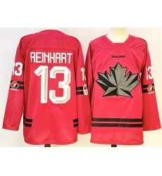 Men Canada Hockey 13 Sam Reinhart Red Stitched Jersey Men Canada Hockey 13 Sam Reinhart Red Stitched Jersey