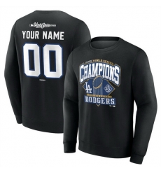 Men Los Angeles Dodgers Black 2025 World Series Champions Custom Name 26 Number Fleece Sweatshirt Men Los Angeles Dodgers Black 2025 World Series Champions Custom Name 26 Number Fleece Sweatshirt